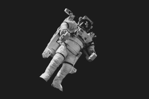 astronaut floating in space
