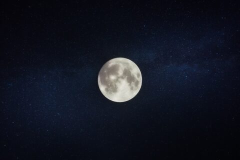 full moon in the night sky