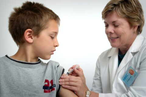 Nurse Injecting vaccine